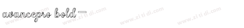 avancepro bold字体转换